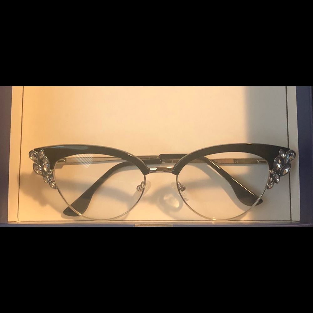 Zeelool frames only - black with silver embellishments